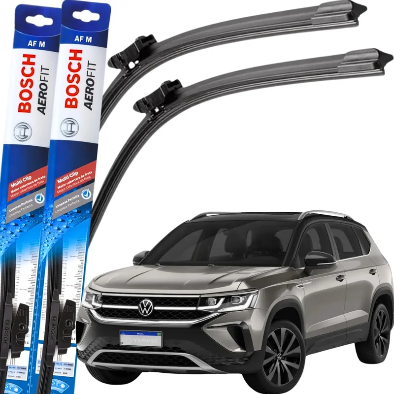 Palheta Limpador Parabrisa Bosch Multiclip Par de Palheta Limpadora Dianteiro Original VW Taos 2021 À 2025