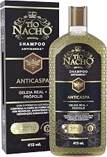 Tío Nacho Shampoo Anticaspa Antiqueda Natural com Geleia Real e Própolis – Controle da Caspa, Hidratação do Couro Cabeludo e Fortalecimento Capilar 415ml
