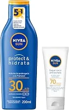 NIVEA SUN Protetor Solar Protect & Hidrata FPS 30 200ml + NIVEA SUN Protetor Solar Facial Toque Seco Antissinais FPS 70 40ml