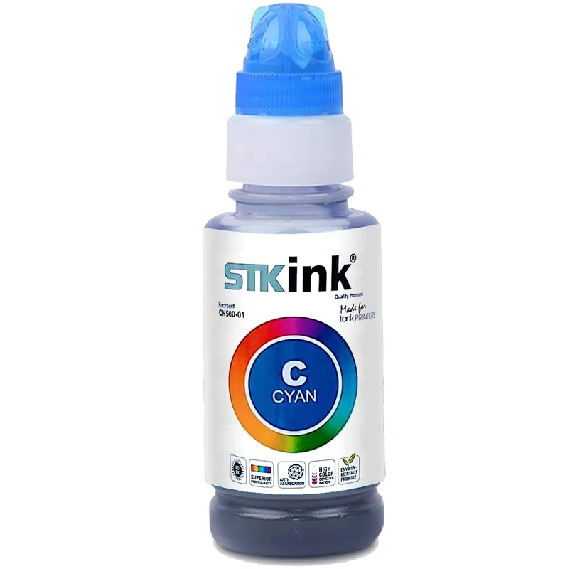 1x Tinta Stkink Para Impressora Gi190 G3100 G3102 G3110 G3111 G4100 190 (Cyan)