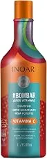 Inoar, Bombar, Shampoo Fortalecedor, Crescimento e Hidratação Diária, Biotina, Vitamina C e Blend de Manteigas, Vegano – Para Todos os Tipos de Cabelos, 1L