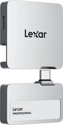 Lexar SSD portátil profissional de 1 TB com hub, suporta Apple ProRes, leitura de até 1050 MB/s e gravação de 1000 MB/s, USB 3.2 geração 2, resistente, compatível com iPhone 15 Series, PC e Mac