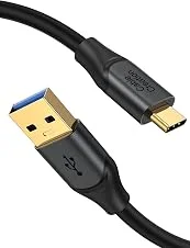 CableCreation Cabo USB-C para USB-A de 1,5 metros, Cabo de dados USB 3.1 USB 3.2 Gen2 10Gbps Tipo C, Android Auto 3A para SSD externo USB-C, MacBook Pro, Galaxy S24/S23+, iPhone 16/15