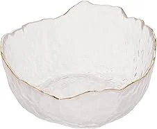 WOLFF - Bowl de Cristal Martelado com Borda Dourada Taj 720ml
