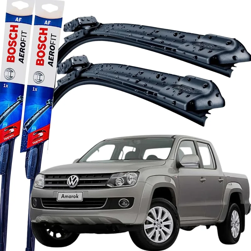 Par Palheta Limpador Parabrisa Dianteiro Silicone Bosch Paleta AMAROK 2010 A 2012