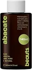 Óleo de Abacate 100% Puro Vegetal e Natural - Hidratante Corporal, Massagem, Banho Aromaterapia e Uso Capilar - Tampa Gotejadora - 140ml Beauts