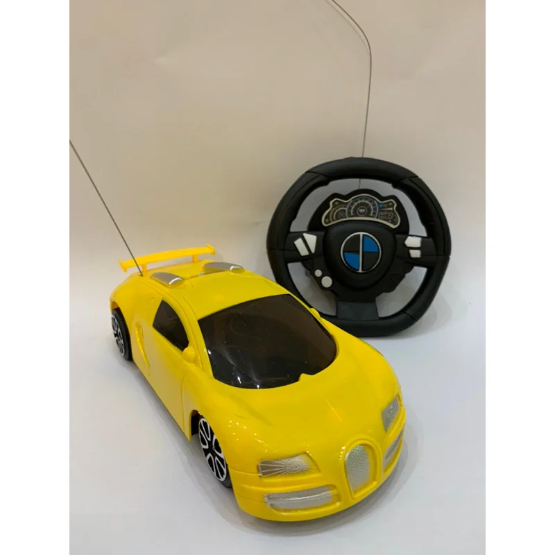 Carro de Controle Remoto Volante Amarelo Carrinho de controle remoto Com Luzes - Brinquedo - Promoçao