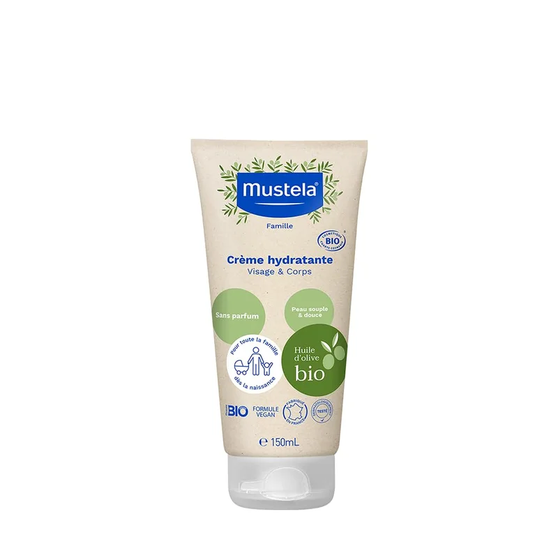 Mustela Creme Hidratante Corporal Bio 150Ml - Hidrata A Pele Do Rosto E Corpo - Sem Fragrância Vegano Com 99% De Ingredientes De Origem Natural