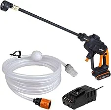 Lavadora de Alta Pressão Portátil WORX WG620E 20V – Hydroshot com Bateria 2.0Ah, Ponteira 5 em 1, Lança Longa e Mangueira de 6m – 24 Bar e 120L/h