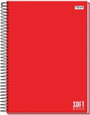CADERNO UNIVERSITÁRIO C/D ESPIRAL 10 MATÉRIAS 160 FLS VERMELHO