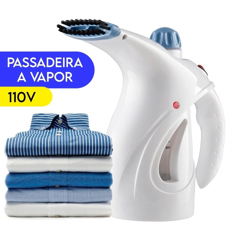 Passadeira 110v Ferro a Vapor Vaporizador de Roupas Tira Amasso Portátil 800W