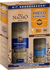 Tío Nacho Kit Shampoo + Condicionador Engrossador Antiqueda Natural com Geleia Real e Capilgross para Cabelos Finos – Volume, Espessura e Fortalecimento Capilar (Shampoo 415ml + Condicionador 200ml)