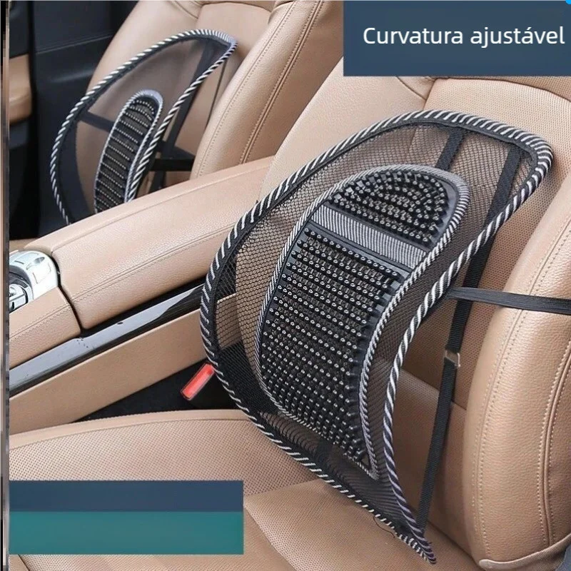 Encosto Lombar Ortopédico Ergonômico Corretor Postural Com Telha Respirável Anti-Suor Para Carro E Cadeira Escritório