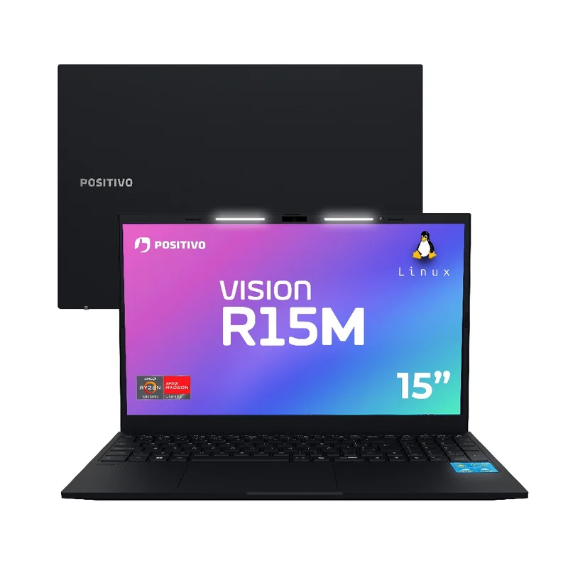 Notebook Vision R15M Ryzen 7-5825U Linux 8GB RAM 256GB SSD Wi-Fi 6 IPS - Positivo AMD