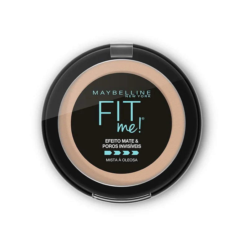 Maybelline NY Pó Compacto Fit Me Efeito Mate e Poros Invisíveis Médio Claro Neutro N03, 100% matte, controla o brilho, sela a maquiagem, disfarça poros e dura até 12 horas