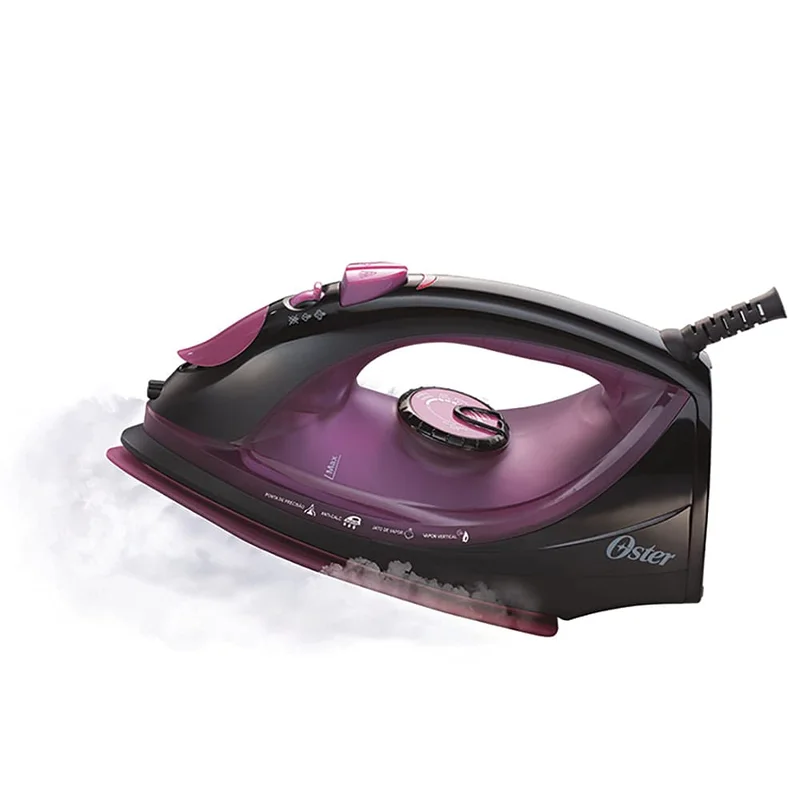 Ferro de Passar a Vapor Oster Cerâmica, 110V, Preto/Roxo, 1200W, GCSTBS5956