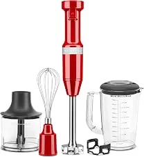 Mixer de Mão com Acessórios e Velocidade Variável KitchenAid Empire Red 110V