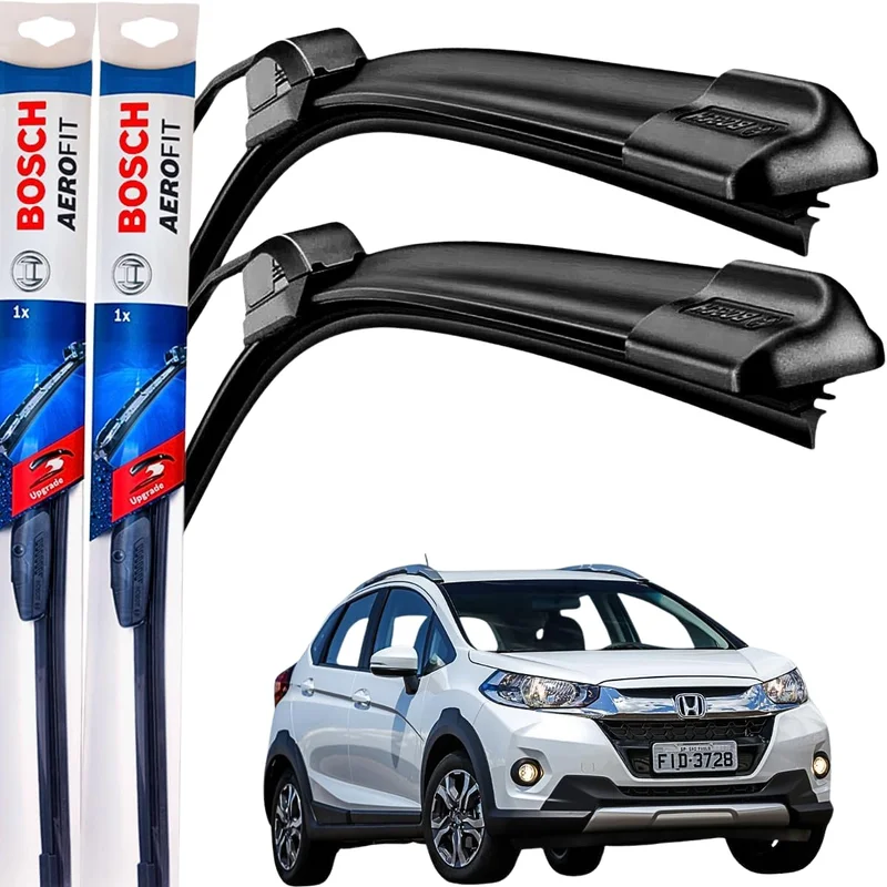 Par Palheta Limpador Parabrisa Dianteiro Silicone Bosch Paleta WR-V 2017 á→2020
