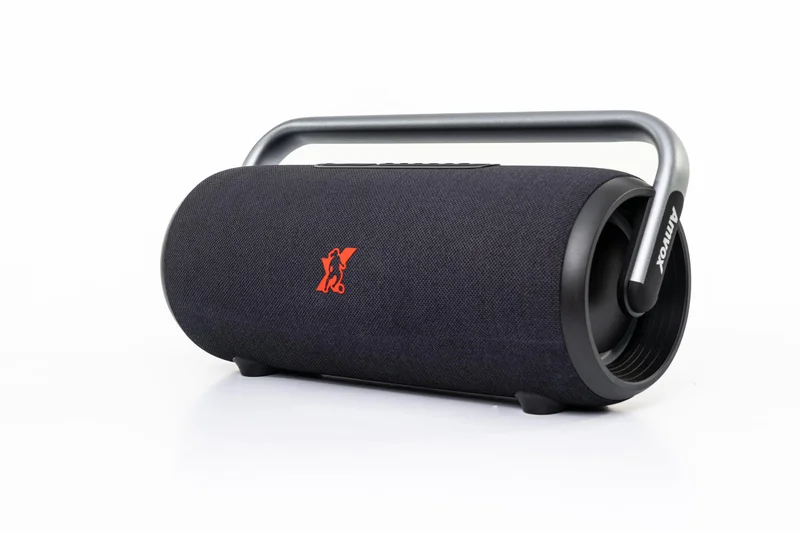 Amvox Caixa de Som Amplificada Boombox ACA 310 BLACK Ronaldinho Gaúcho, 310W RMS, Bluetooth, Equalizador, Bivolt, Bateria de até 8h