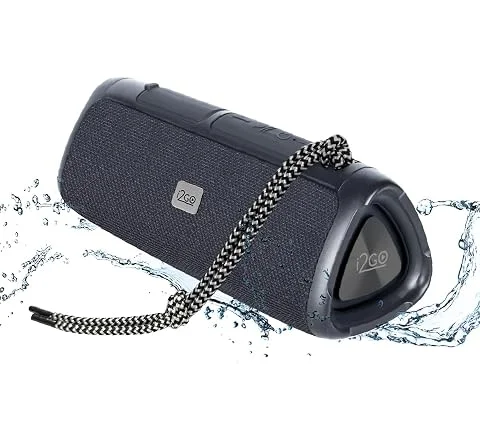 I2GO, Caixa De Som Bluetooth 3 Angle Sound. 12W RMS, Resistente à Água, Preto