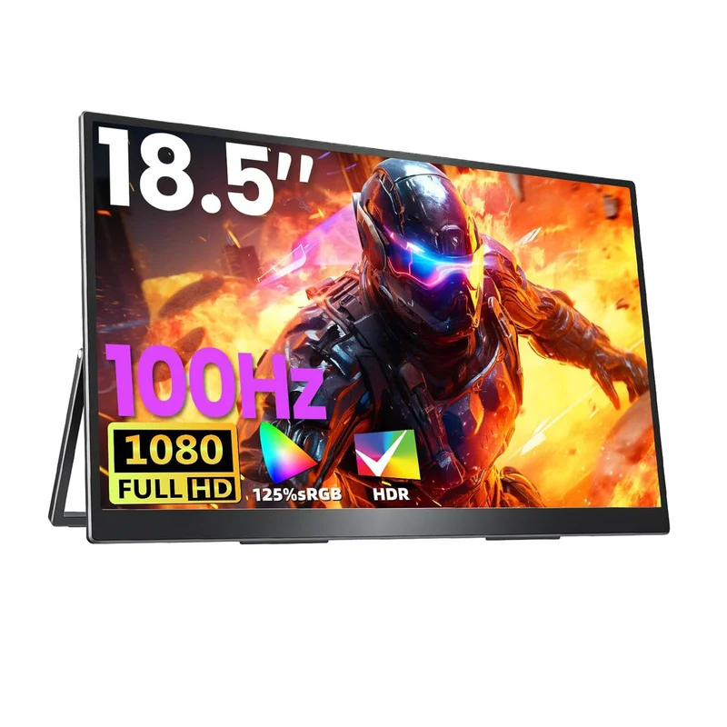 Bettdow Monitor Portatil 18,5'', FHD 1080P Monitor Portátil Conectado Com USB C Dupla/HDMI, IPS Extensor De Tela para Notebook com VESA, Plug and Play