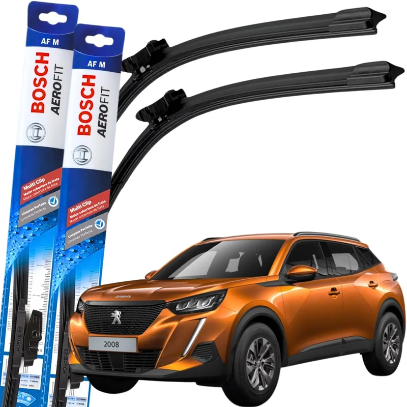 Par Palheta Limpador Parabrisa Original Bosch Multiclip Peugeot 2008 2015 à 2022