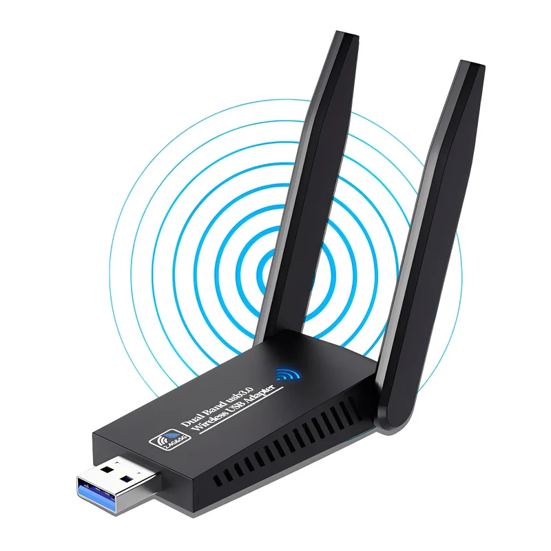 Adaptador Wifi Dual Band Ac1300 5ghz 1300mbps Antena Wireles Placa de Rede Notebook Compatível Positivo Mac Windows Linux bluetooth pc Adaptador Wifi 5g USB ethernet Receptor Premium