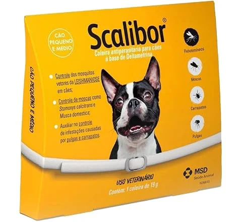 Scalibor® 19g - Coleira Antiparasitária contra mosquitos vetores da Leishmaniose - Cães porte médio 48cm - MSD Saúde Animal