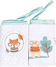 Papi Textil Paninho De Boca Bordados Karinho C/Prendedor De Chupeta 32Cm X 32Cm Contem 02 Un