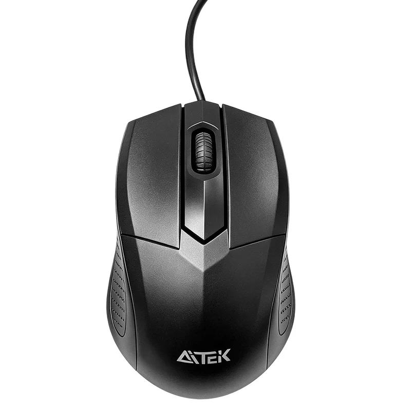 Mouse com Fio Preto, USB Óptico com Cabo 1.5m, 1600DPI, Silencioso, Plug and Play, Ergonômico para Notebook, PC, Computador