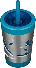 Copo Térmico Infantil Inox 354ml Tubarão Contigo