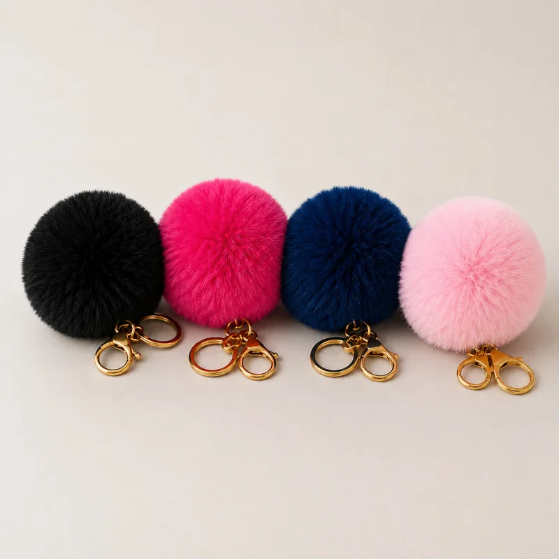 Chaveiro Pingente PomPom de Pelúcia Grande no Atacado Para bolsas Mochilas Chave de Casa