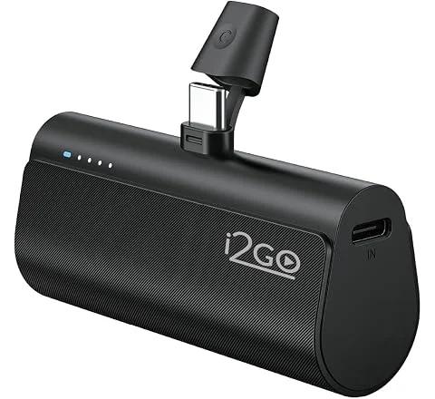 I2GO, Carregador Portátil (Power Bank), Pocket, 5000mAh, Não Necessita Cabos, Modelo USB-C