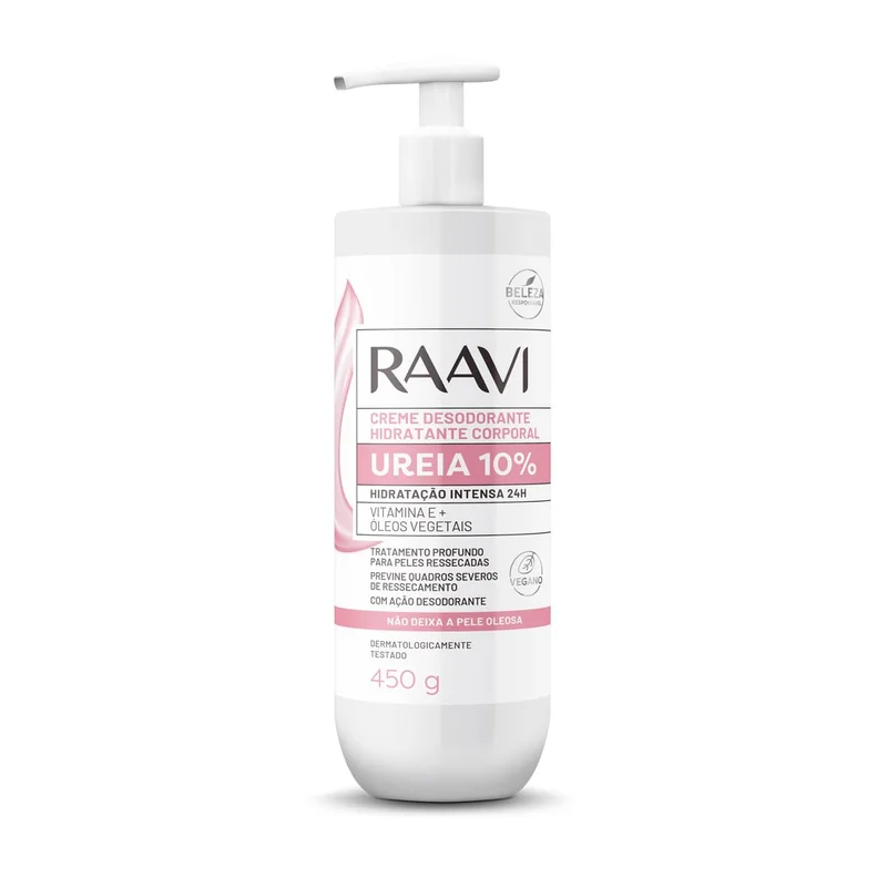 Raavi - Creme Hidratante Corporal com Ureia 10% 450g