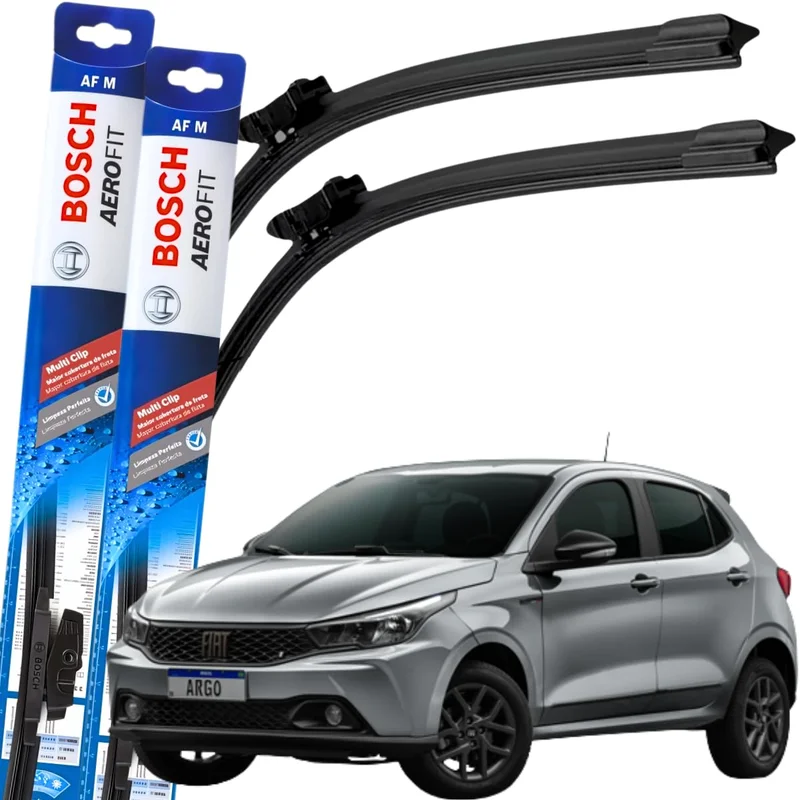 Par Palheta Limpador Parabrisa Original Bosch Multiclip Fiat Argo 2023 à 2025