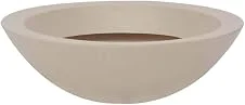 Vasart Malta Vaso de Flores Bowl, Granito Areia, 36x12cm