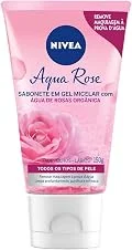NIVEA Sabonete Facial em Gel Aqua Rose 150ml, Limpeza Profunda, Remove Maquiagem, Purifica e Refresca, Água de Rosas Orgânica, Todas as Peles