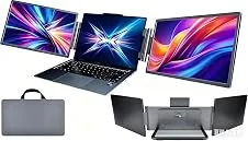Jayden Extensor de Tela para Laptop, Monitor Portátil IPS FHD 1080P de 14", Tela Tripla, compatível com Laptops de 13,3"-17,3", USB-C/HDMI, Plug n Play para Windows/Mac