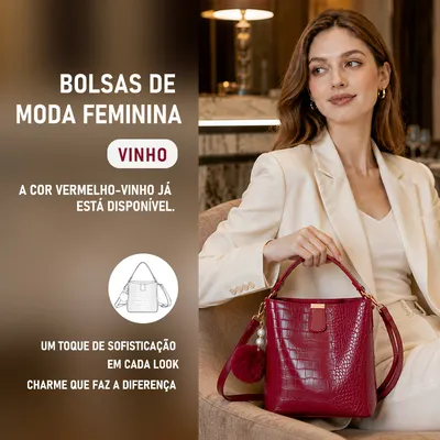 TOMI MITO Bolsa Média De Ombro Crossbody Com Alça Transversal Feminina De Couro PU B747
