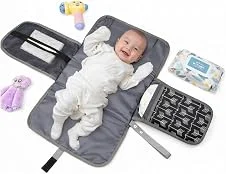 Trocador de Fralda, Trocador para Bebe, com Bolsos, Portátil