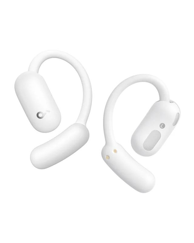 soundcore AeroFit 2 da Anker, Fone de Ouvido Bluetooth 5.4 aberto e esportivo, Open-Ear, Tradução em Tempo Real, 4 Posições Ajustáveis, Hi-Res, IA Chamadas, 42H, IP55, Standard, Branco