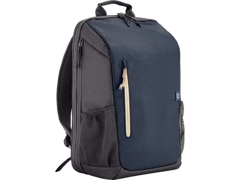 Mochila HP Travel - para Notebook de até 15,6 Polegadas, Multi-compartimentos, Expansível até 21L, com Alças Acolchoadas, Exterior Feito de Materiais Reciclados, Azul (6B8U7AA)