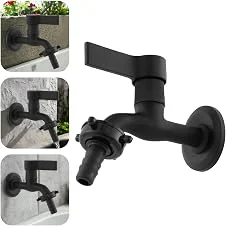 Torneira De Jardim E Tanque Lavanderia Metal Maquina De Lavar Preta De Parede C70
