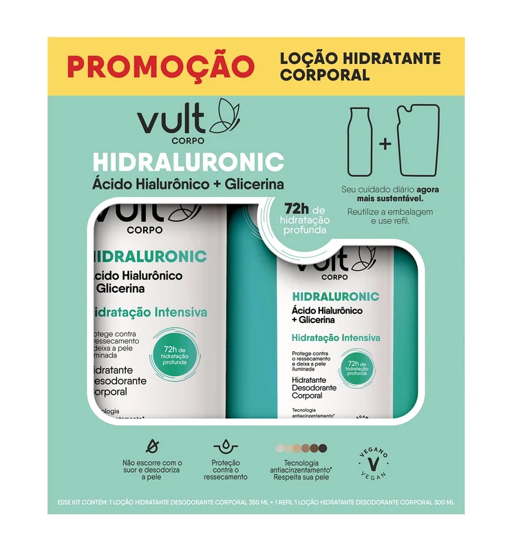 PROMOPACK VULT LOÇÃO DES HIDRATANTE CORPORAL GLICERINA