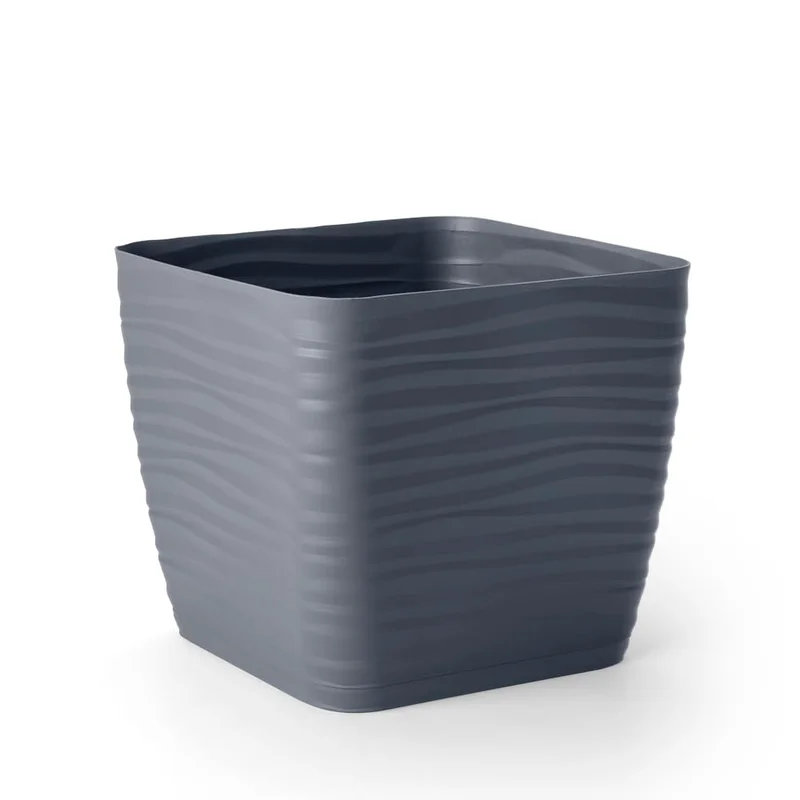 Vaso Duna para Plantas 2,9 Litros com Prato Acoplado Anti Dengue Dasplast | Vaso para Ambientes Internos e Externos | Ideal para Flores, Suculentas e Plantas | Quadrado | Produto Sustentável Arthi