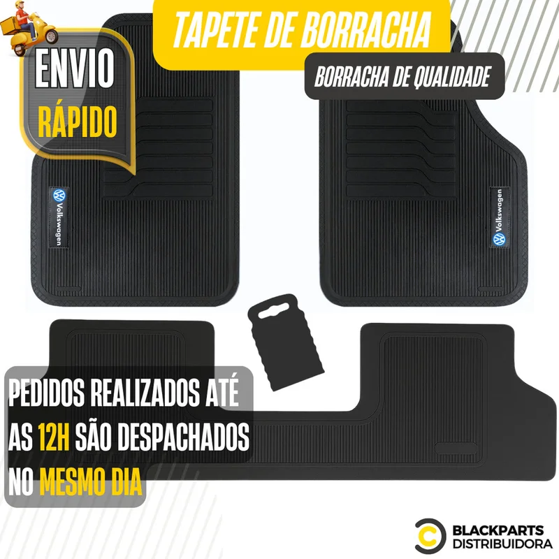 Kit Jogo Tapete Volkswagen Borracha Personalizado Automotivo Impermeável Carro Antiderrapante