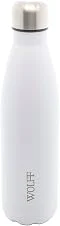 WOLFF - Garrafa Térmica de Aço Inox Branca com Parede Dupla - 500ml - Linha Ice